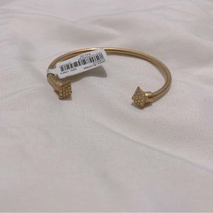 NEW JCREW PYRAMID GOLD BANGLE/BRACELET